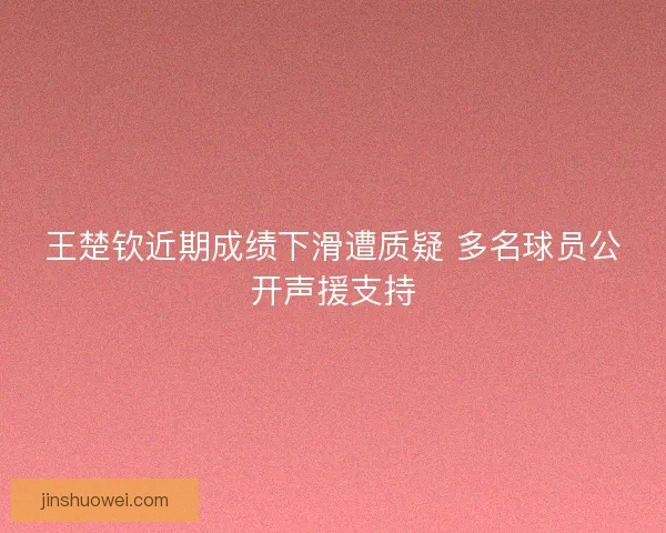 王楚钦近期成绩下滑遭质疑 多名球员公开声援支持 王楚钦近期成绩下滑遭质疑 多名球员公开声援支持